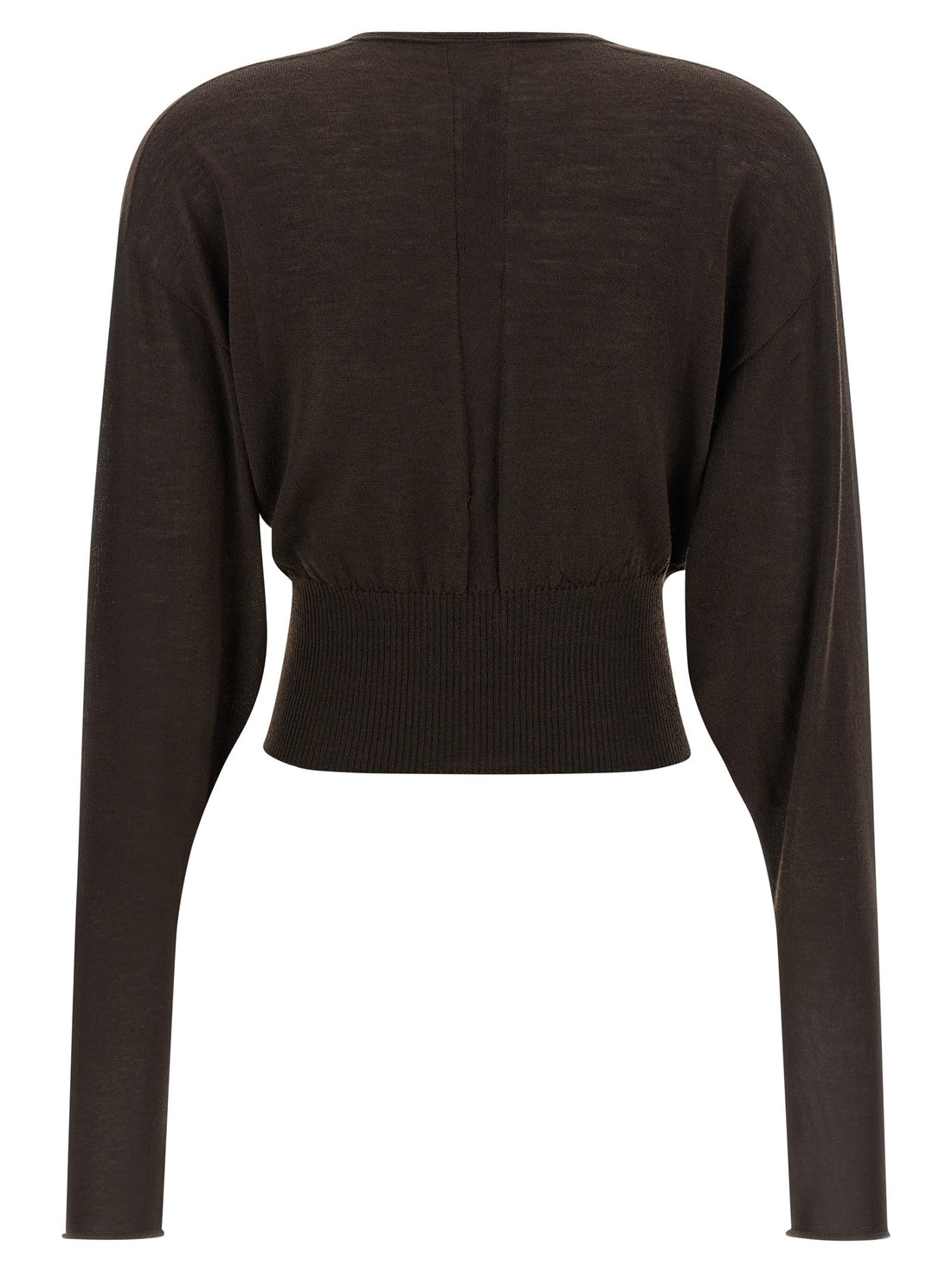 RICK OWENS - 'V Cropped' top Brown