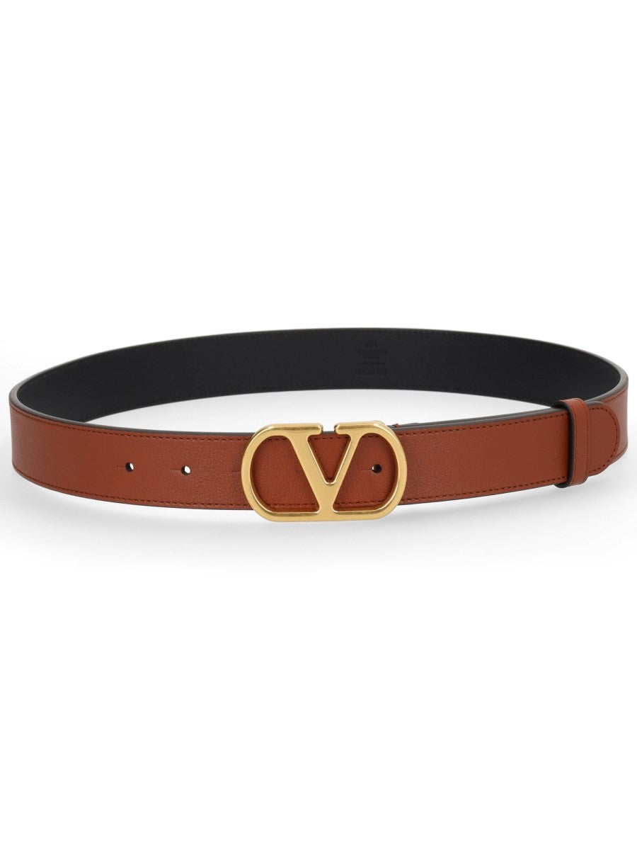 Valentino Garavani - VLogo Signature Belt - Brown v-logo-signature-belt_29687373-f4a1-422f-9ea3-7a3baa768ad2