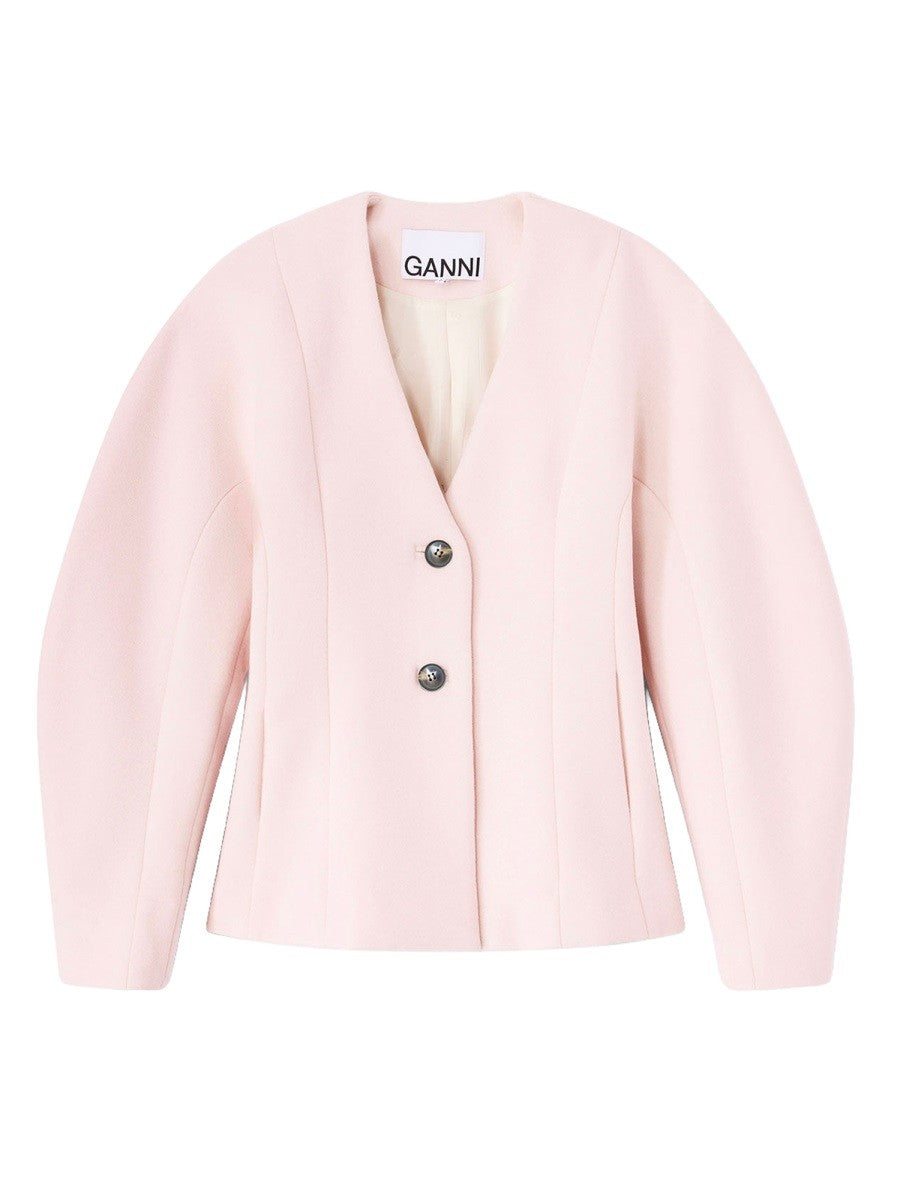 GANNI - V-NECK BLAZER v-neck-blazer
