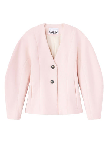 GANNI - V-NECK BLAZER v-neck-blazer