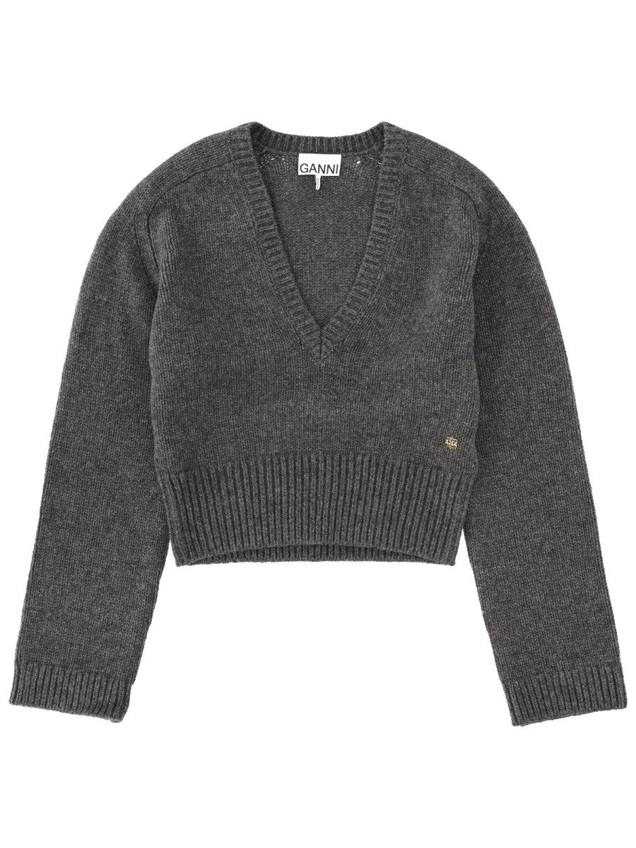 GANNI - V-NECK SWEATER v-neck-sweater_99cd3648-afb3-4026-b63c-ccb65fa7c45c