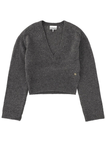 GANNI - V-NECK SWEATER v-neck-sweater_99cd3648-afb3-4026-b63c-ccb65fa7c45c
