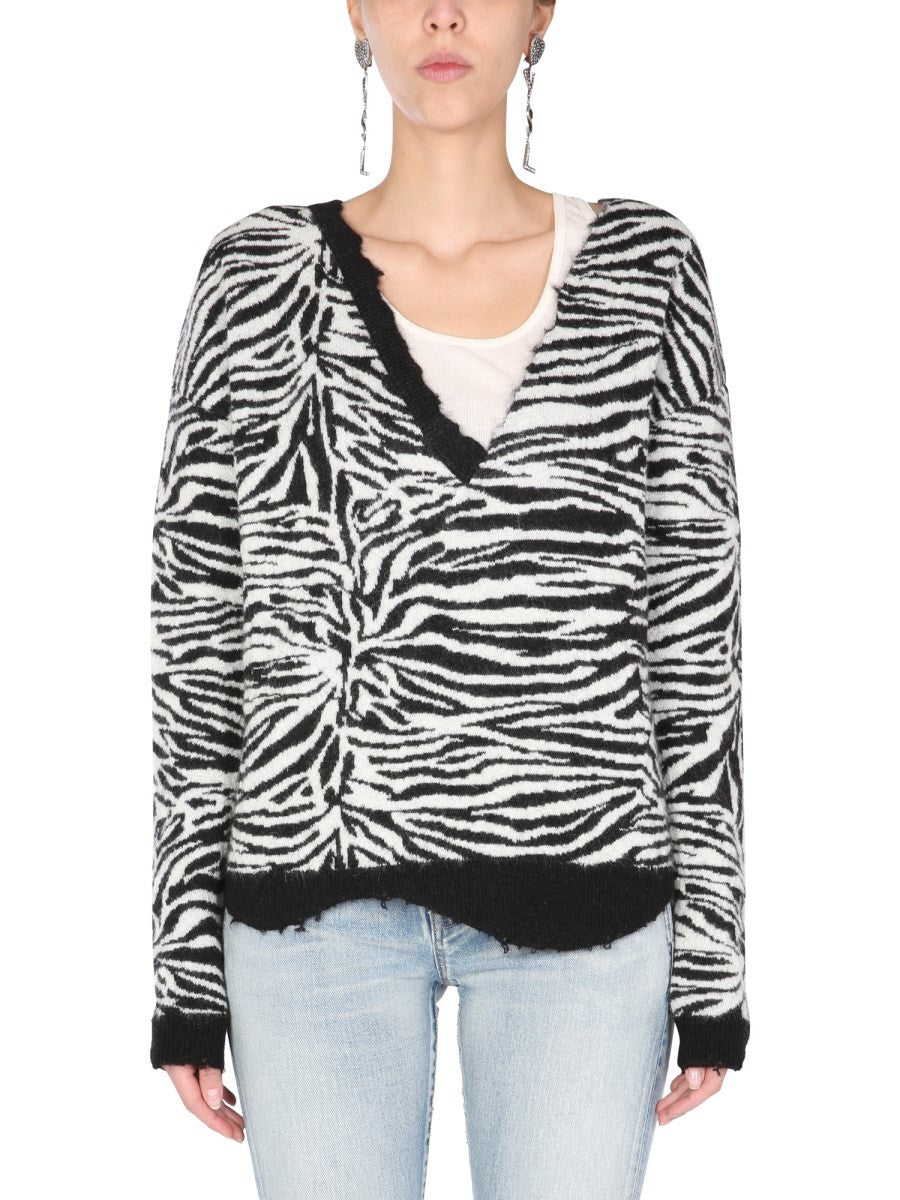 Saint Laurent - V-NECK SWEATER v-neck-sweater_fb8dc3ef-c2dd-43b7-bbaa-d6be81ac2bcb