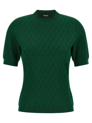 Versace - V-pattern T-shirt