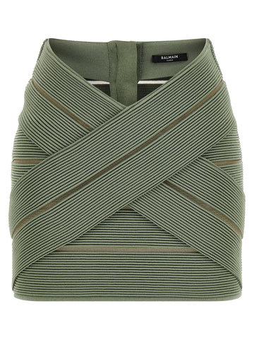 Balmain - V-shaped waist skirt v-shaped-waist-skirt