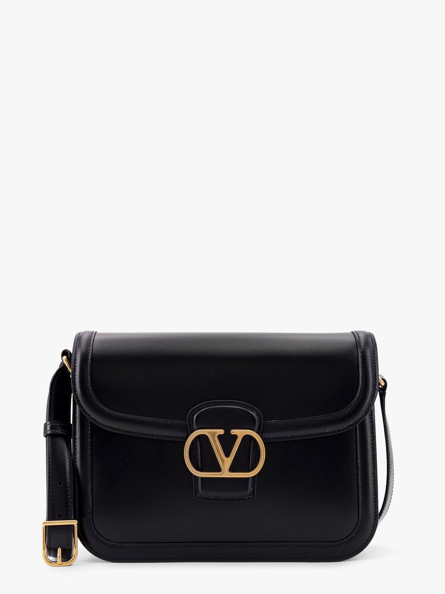 Valentino Garavani - Valentino garavani 9to5 leather shoulder bag with vlogo signature closure