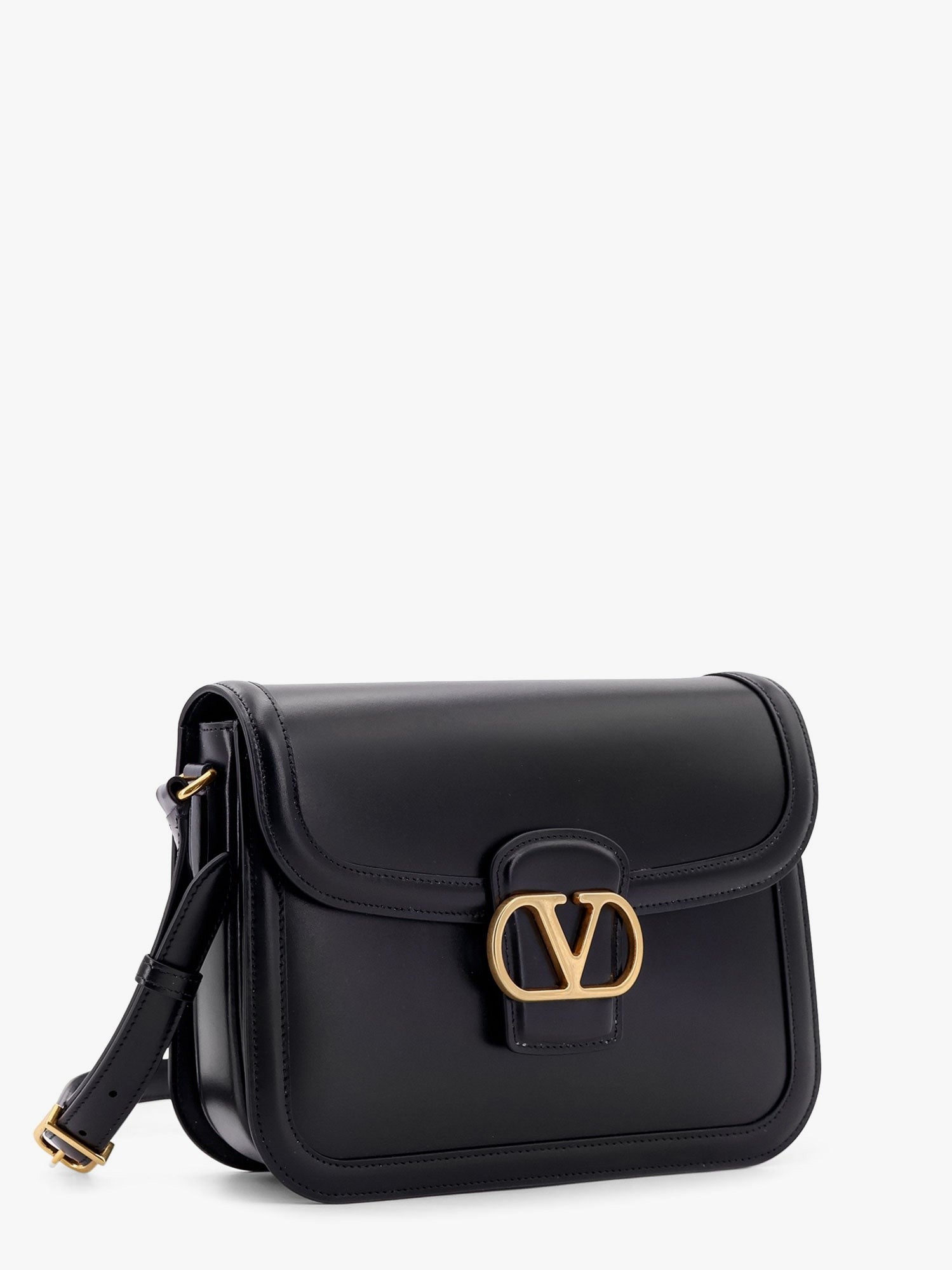 Valentino Garavani - Valentino garavani 9to5 leather shoulder bag with vlogo signature closure