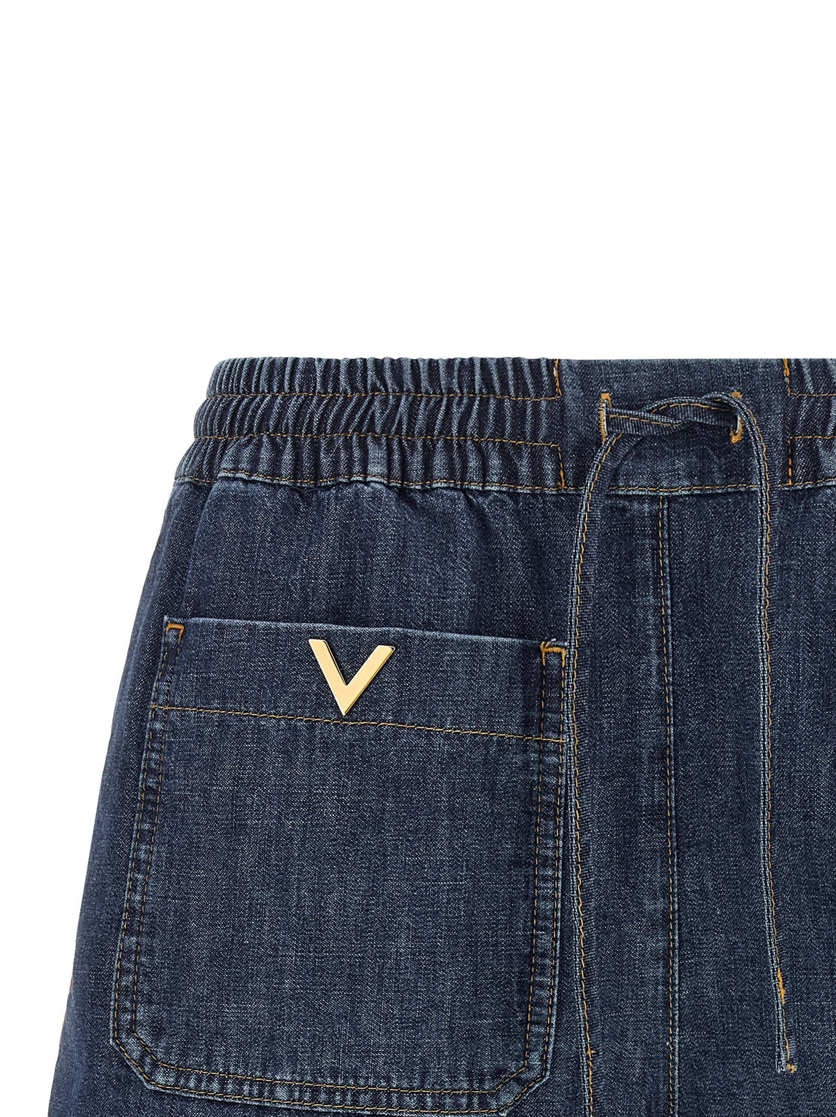 Valentino Garavani - Valentino Garavani Chambray Denim Shorts