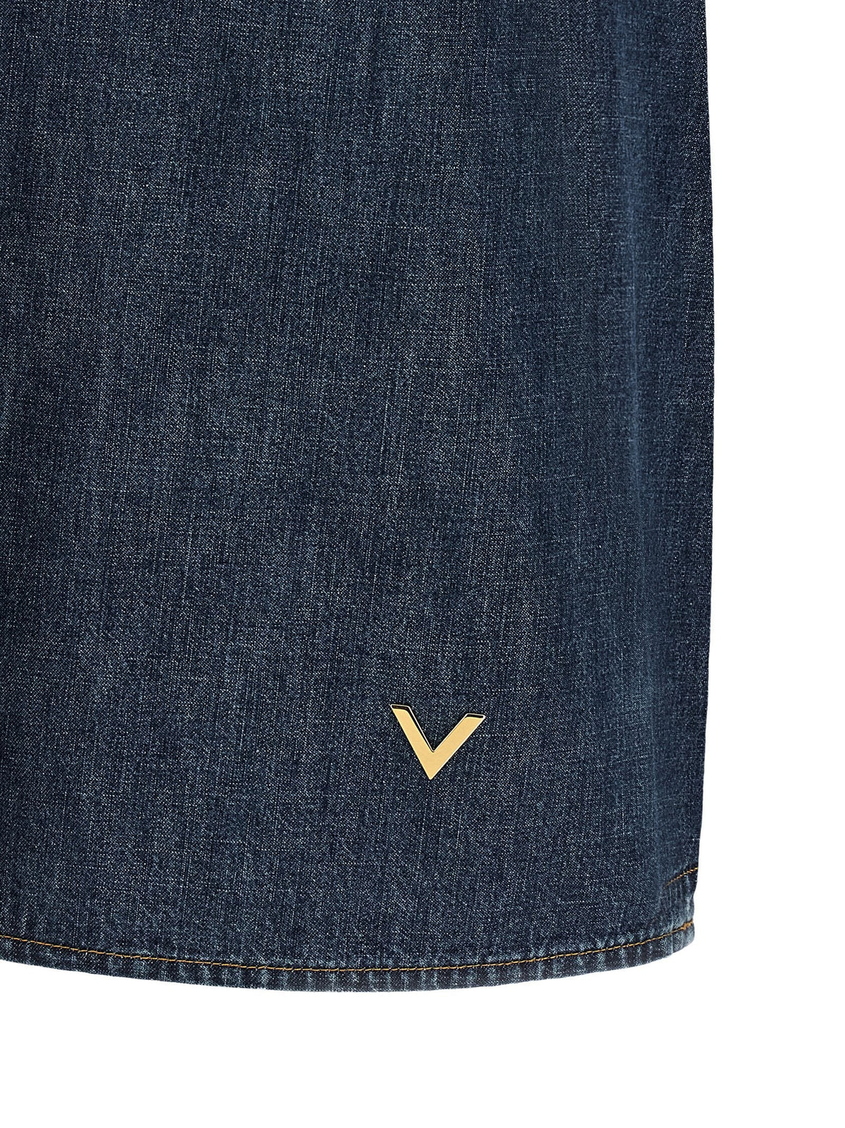 Valentino Garavani - Valentino Garavani Chambray 'VLogo' denim dress