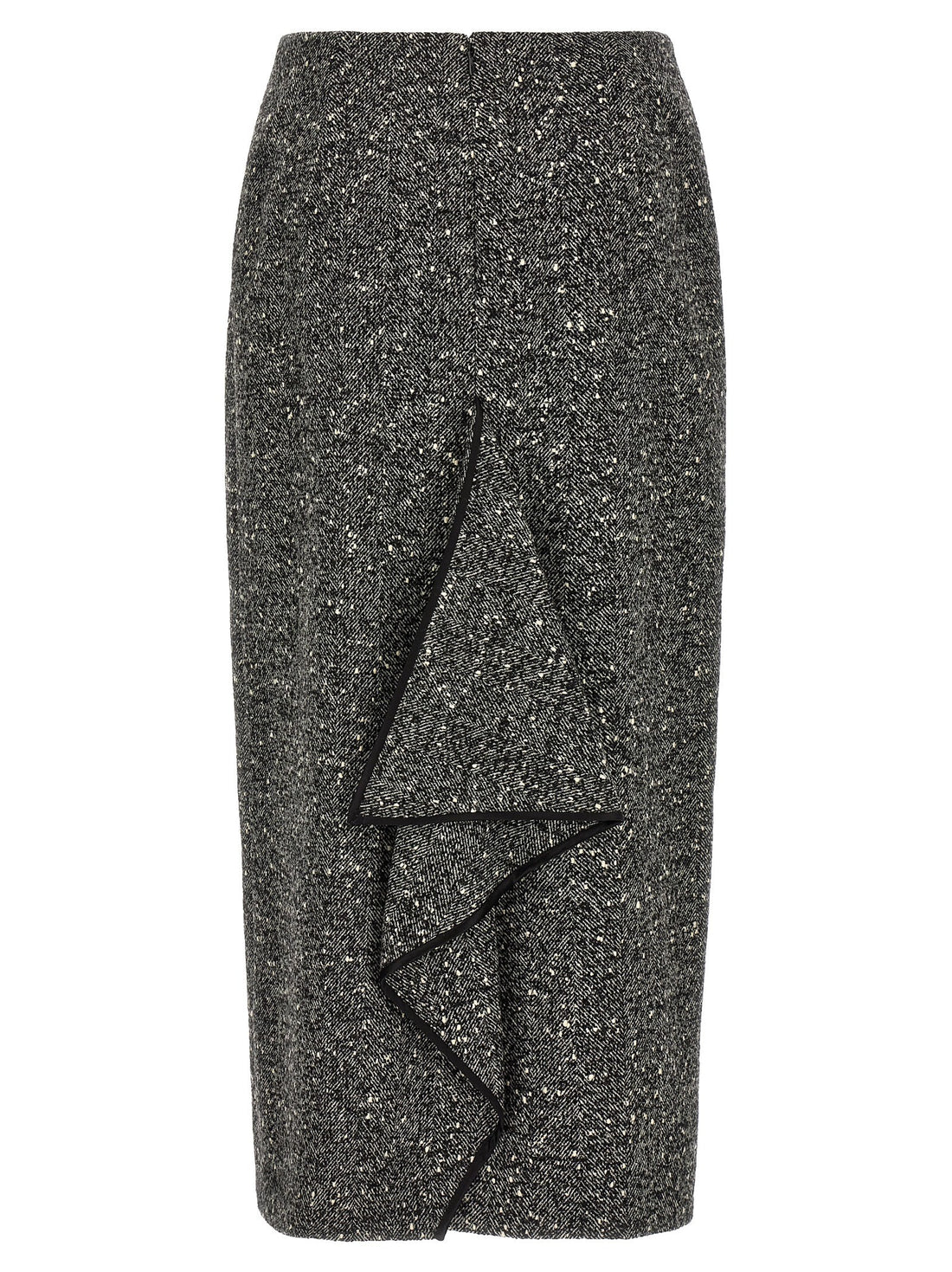 Valentino Garavani - Valentino Garavani Chevron Bouclé skirt White Black 40 IT