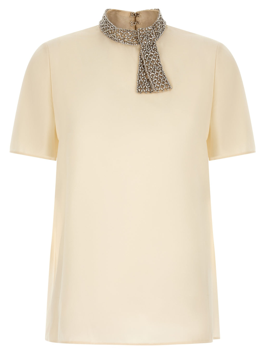 Valentino Garavani - Valentino Garavani jewel collar top White 40 IT