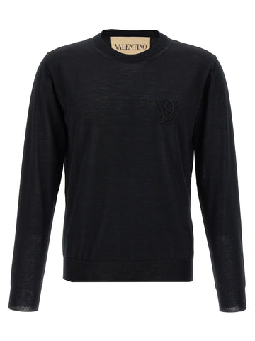 Valentino Garavani - Valentino Garavani logo embroidery sweater