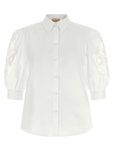 Valentino Garavani - Valentino Garavani macramé insert shirt