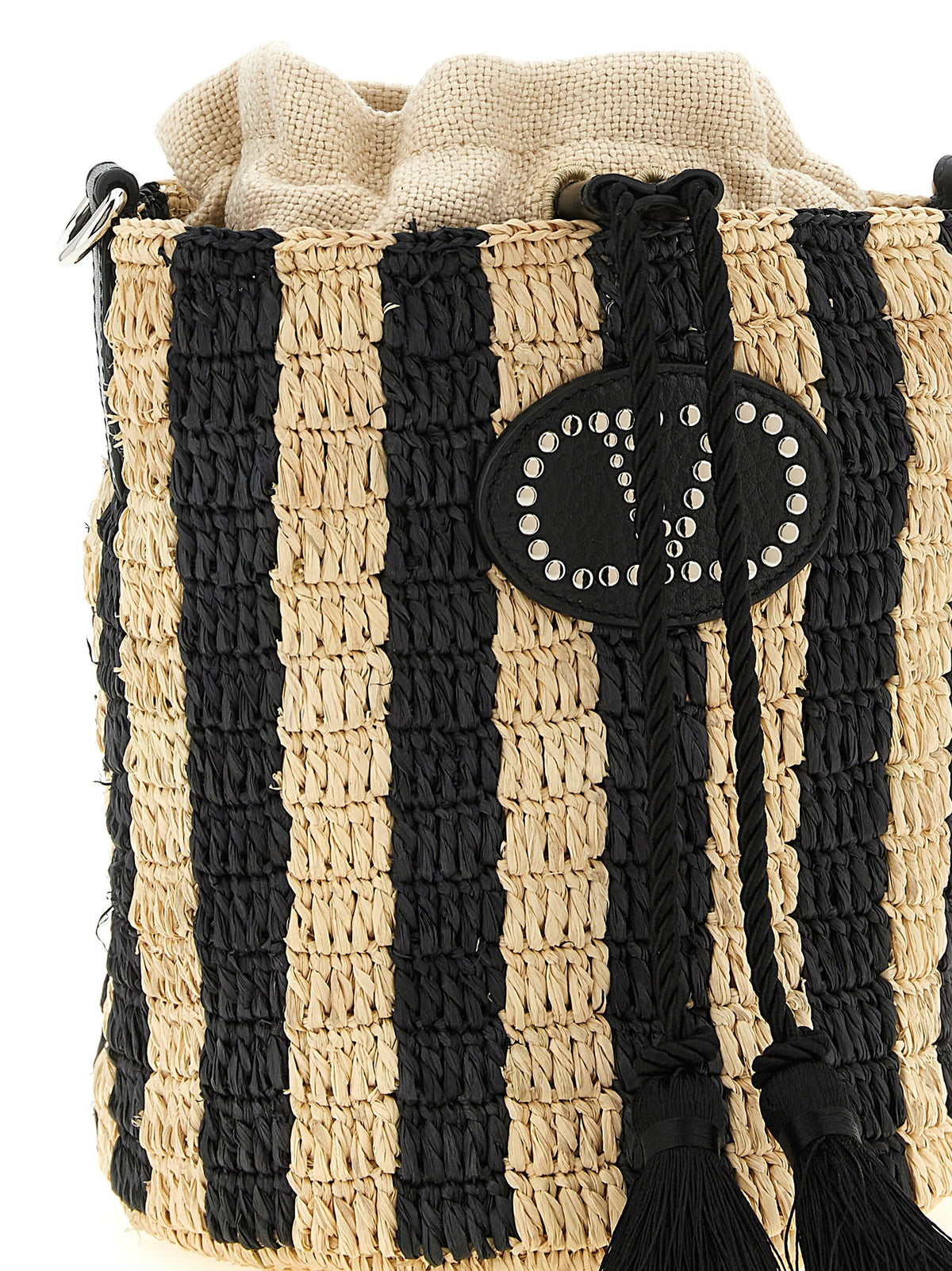 Valentino Garavani - Valentino Garavani raffia small bucket bag