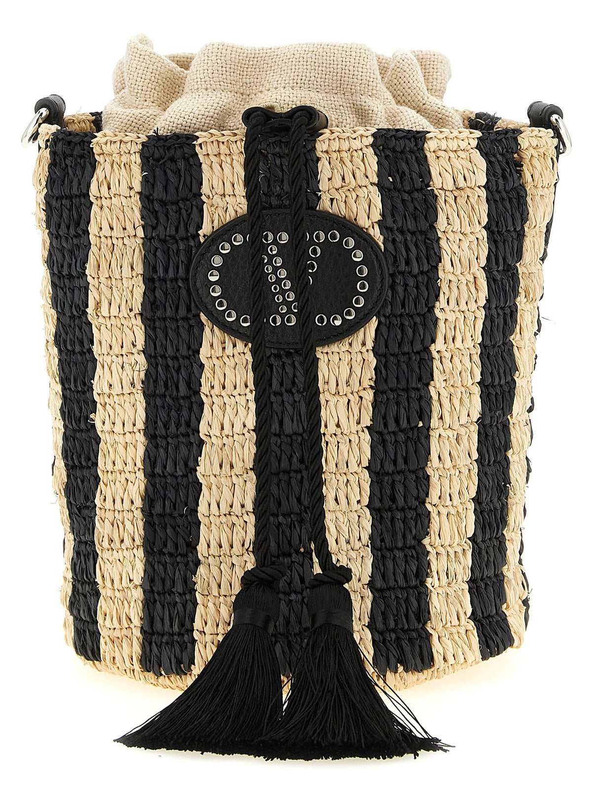 Valentino Garavani - Valentino Garavani raffia small bucket bag