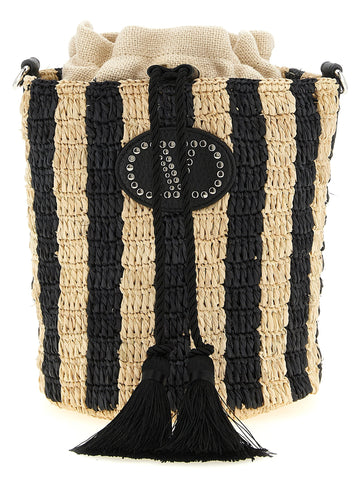 Valentino Garavani - Valentino Garavani raffia small bucket bag
