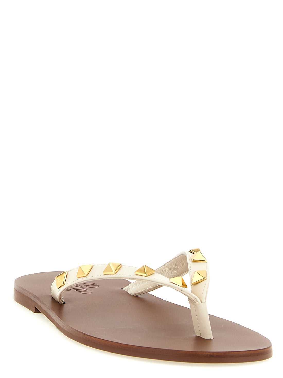 Valentino Garavani - 'Thong Rockstud' sandals White