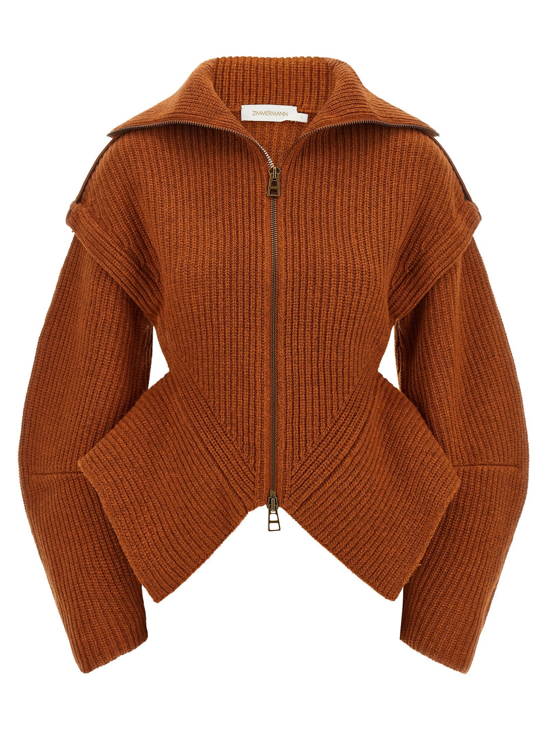 ZIMMERMANN - 'Valiant' Wool Blend Cardigan orange