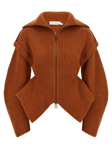 ZIMMERMANN - 'Valiant' Wool Blend Cardigan orange
