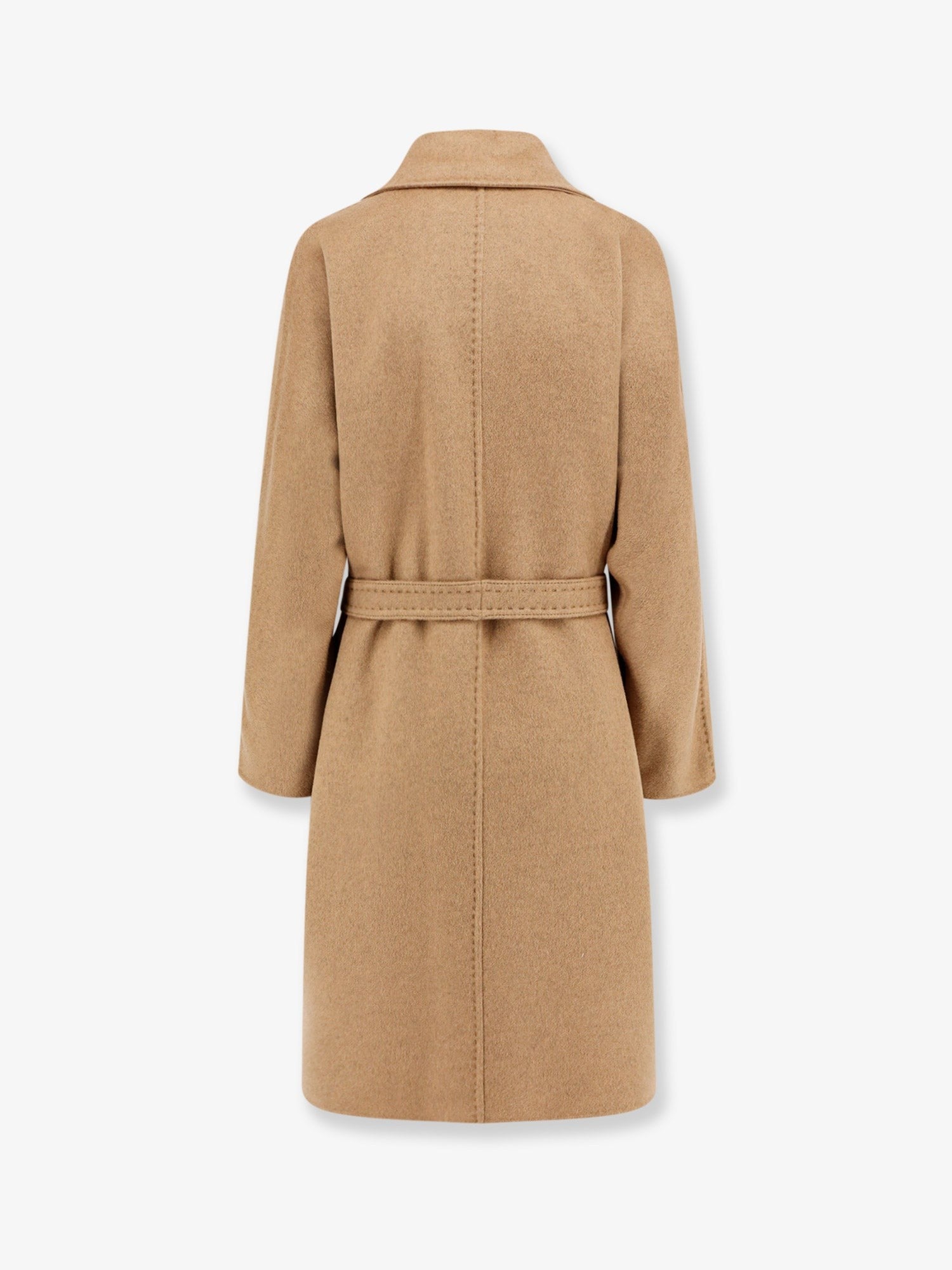 Valle cashmere coat with belt at waist