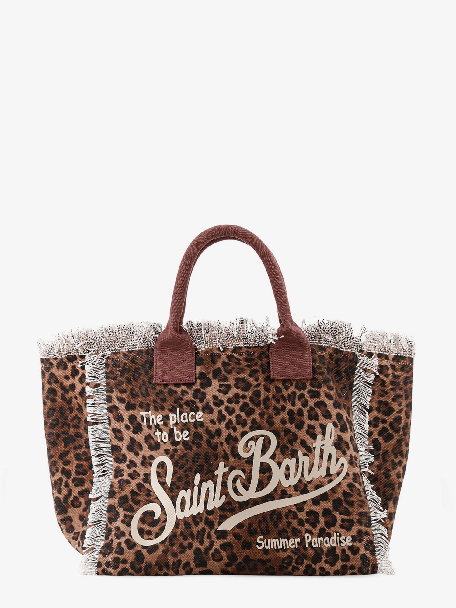 MC2 SAINT BARTH Vanity canvas shoulder bag with animal print