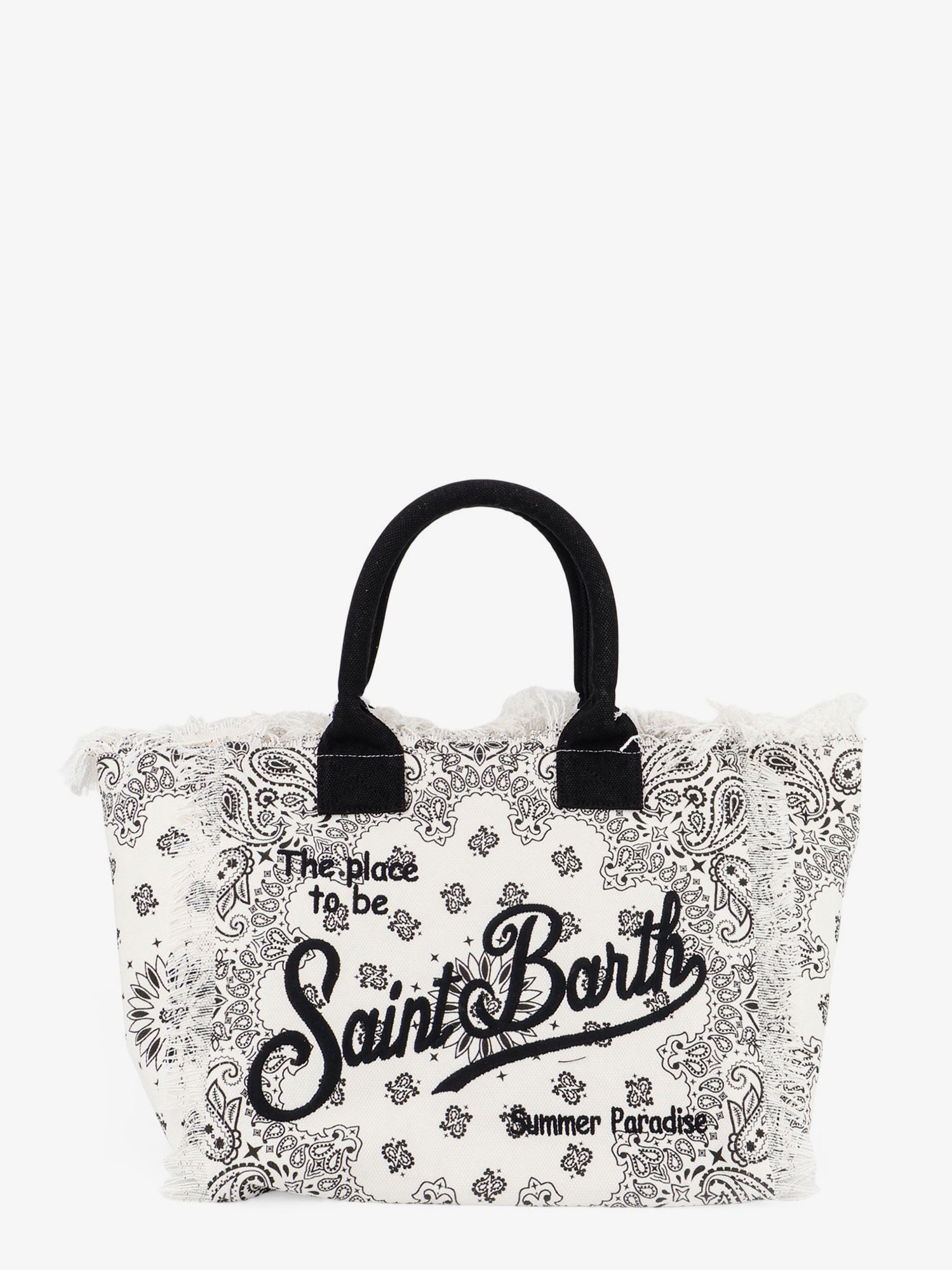 MC2 SAINT BARTH Vanity Canvas shoulder bag with bandana print