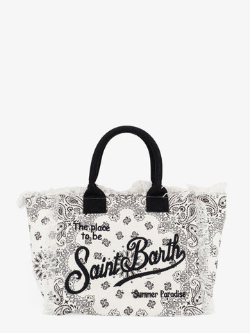 MC2 SAINT BARTH Vanity Canvas shoulder bag with bandana print