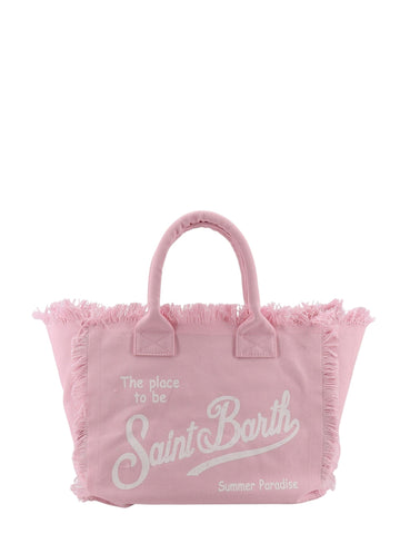 MC2 SAINT BARTH Vanity canvas shoulder bag with front logo print