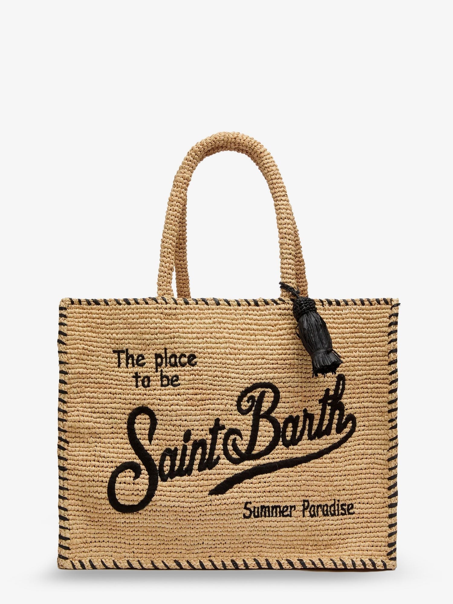 MC2 SAINT BARTH Vanity raffia shoulder bag