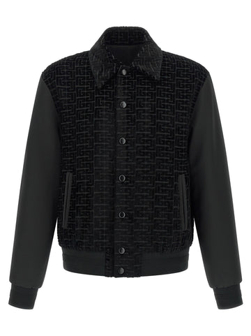 Balmain - Velvet bomber jacket
