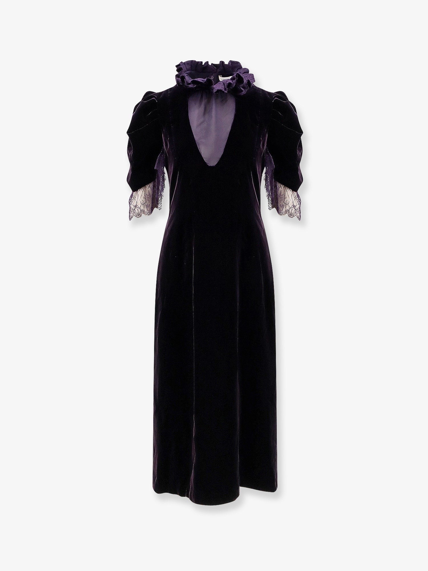 Velvet dress with silk lining