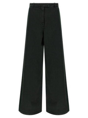 Dries Van Noten - Velvet insert jeans GREEN 38 FR