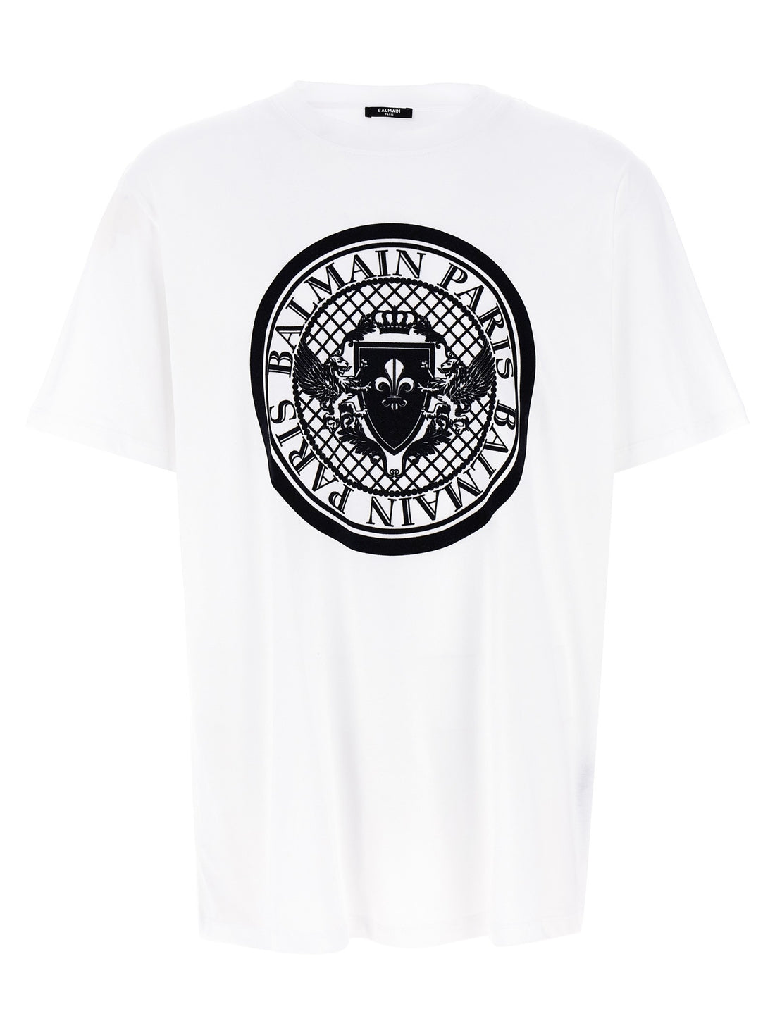 Balmain - Velvet logo t-shirt White Black S