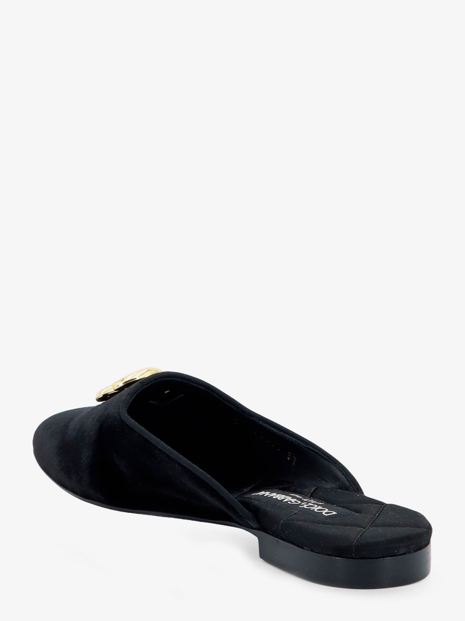 Dolce & Gabbana - Velvet sabot with metal DG logo