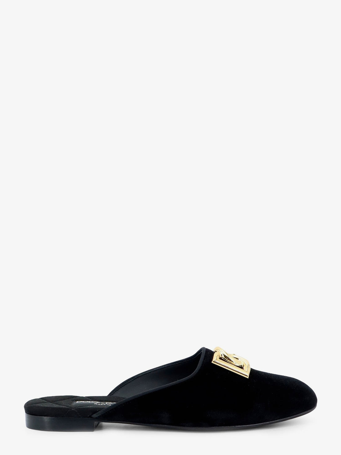 Dolce & Gabbana - Velvet sabot with metal DG logo velvet-sabot-with-metal-dg-logo_e11e6b08-d349-413d-9737-4eaace646a5d