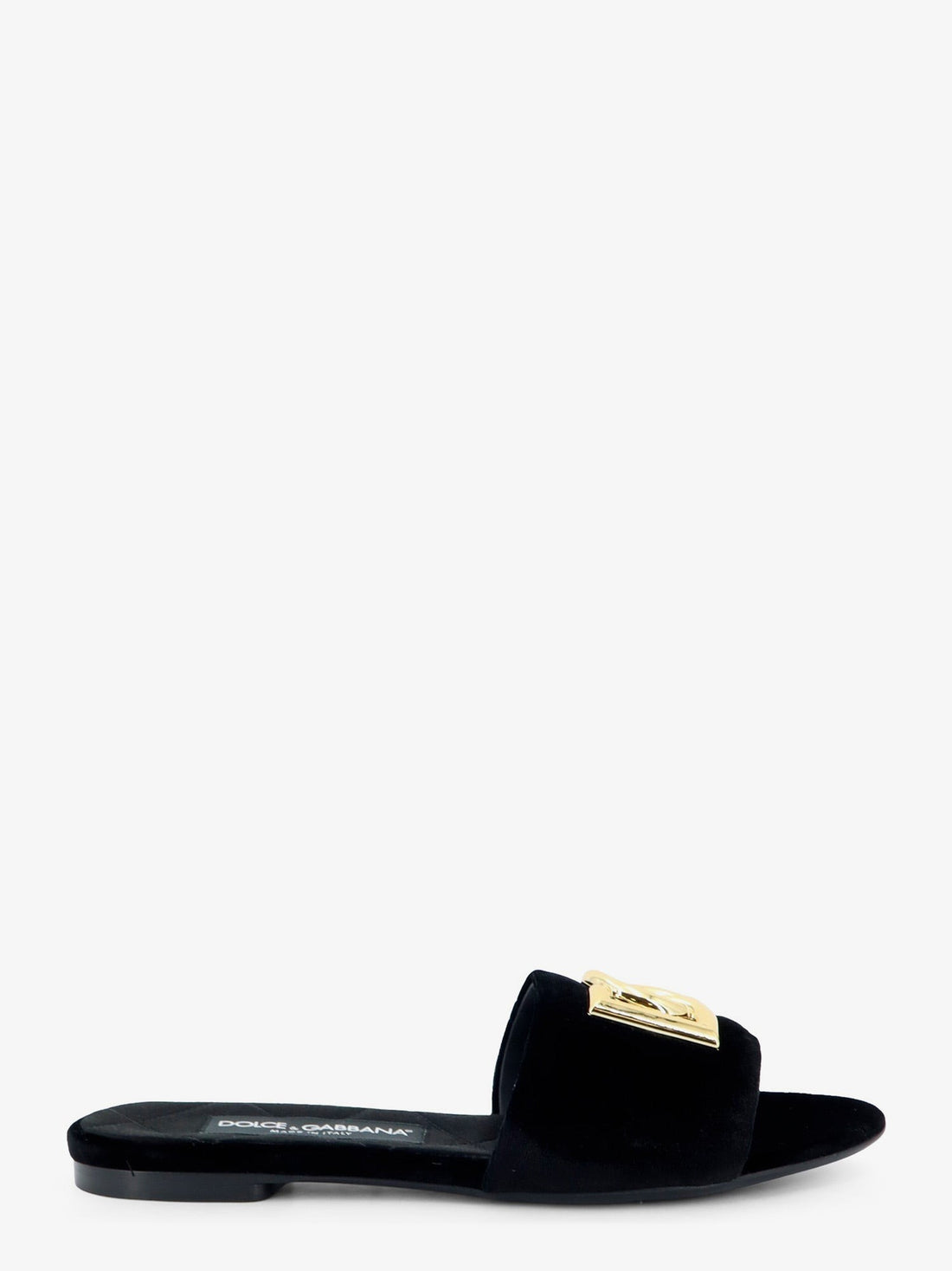 Dolce & Gabbana - Velvet sandals with DG logo on the front velvet-sandals-with-dg-logo-on-the-front_8db61063-65f8-42fd-a756-710f2870c26f