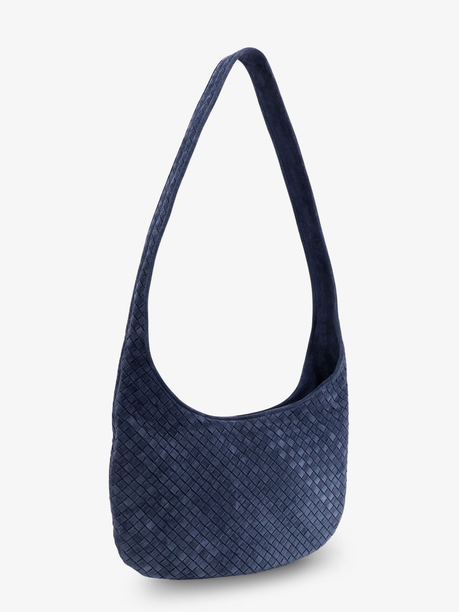 Bottega Veneta Veneto suede crossbody bag with Intrecciato motif