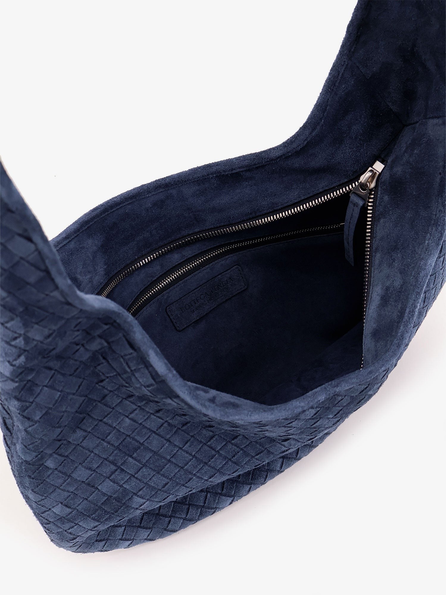 Bottega Veneta Veneto suede crossbody bag with Intrecciato motif