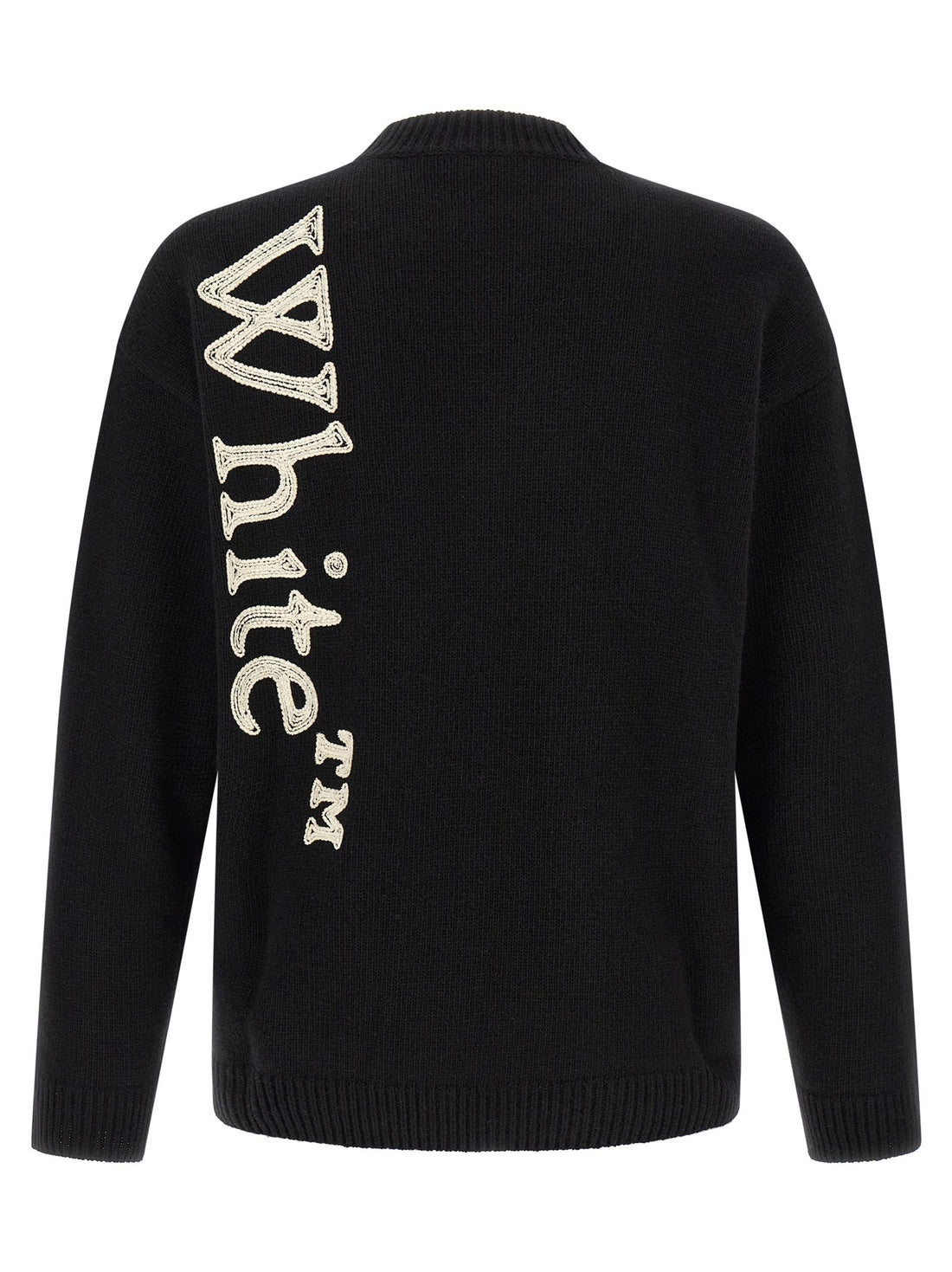 Off White - 'Vertical Bookish' sweater White Black
