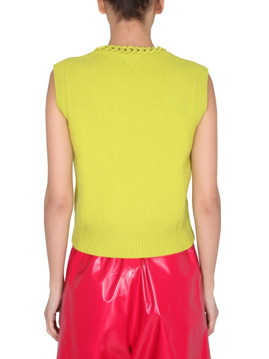 VEST WITH CROCHET CHAIN