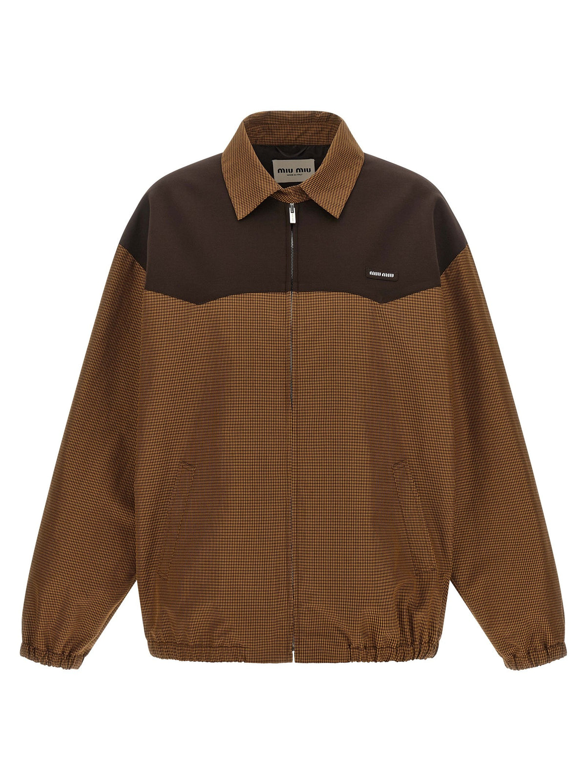 Miu Miu - Vichy blouson Brown 40 IT