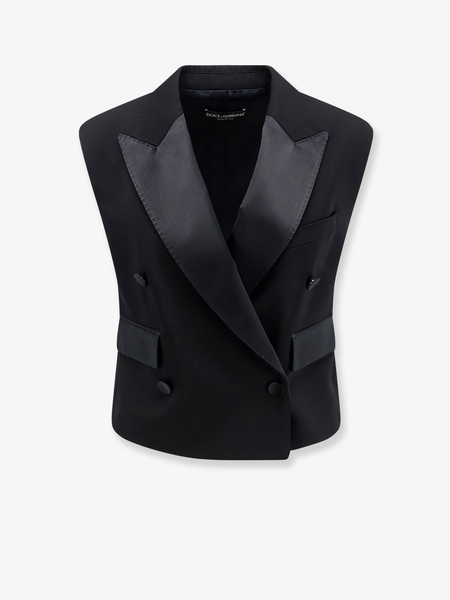 Dolce & Gabbana Virgin wool and silk blend Tuxedo vest