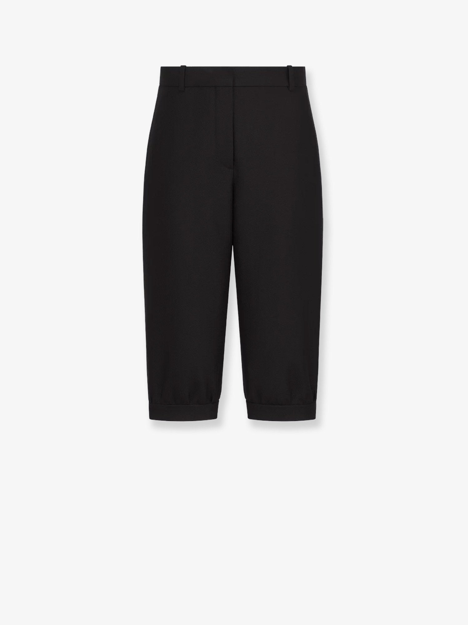 Virgin wool and silk grain de poudre bermuda shorts