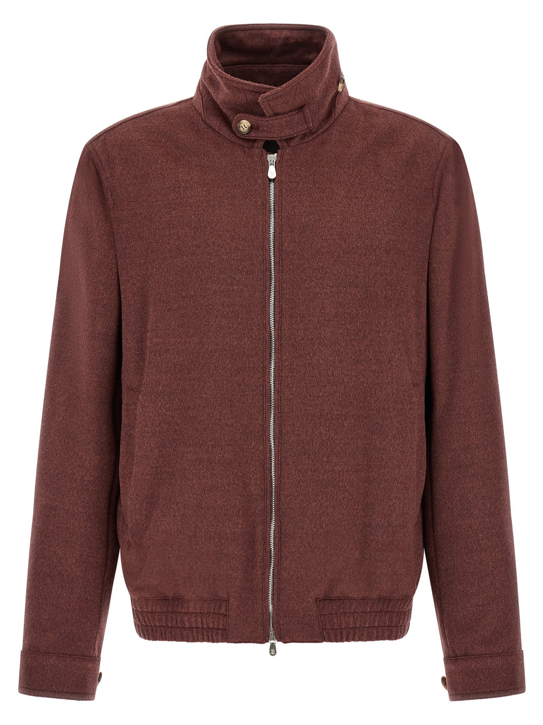 Brunello Cucinelli - Virgin wool beaver bomber jacket Bordeaux
