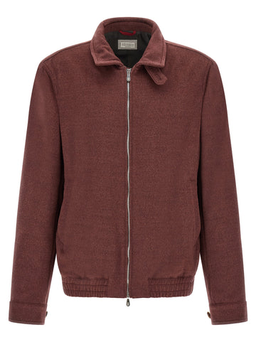 Brunello Cucinelli - Virgin wool beaver bomber jacket