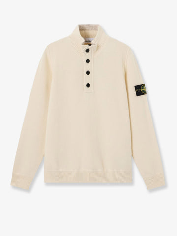 Stone Island - Virgin wool blend sweater Ivory