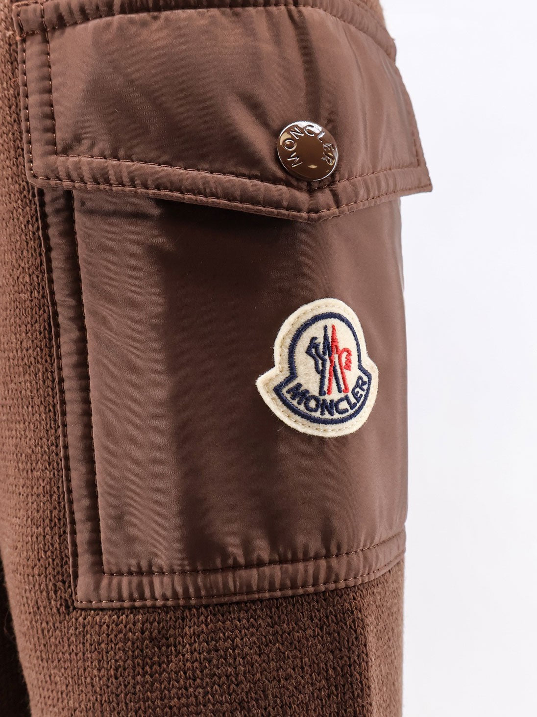 Moncler - Virgin wool cardigan with Logo patch