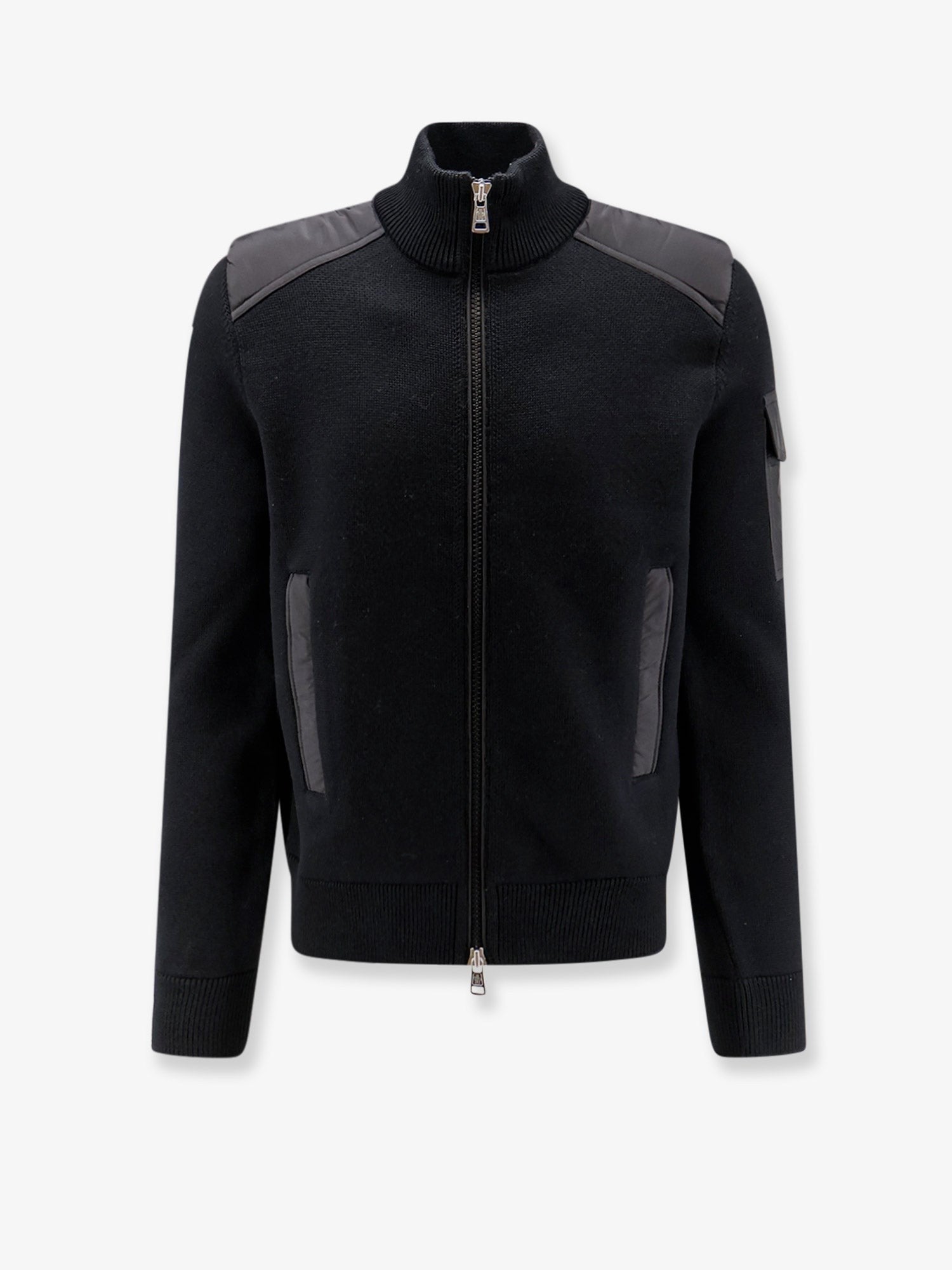 Moncler - Virgin wool cardigan with Logo patch