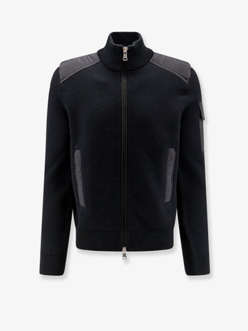 Moncler - Virgin wool cardigan with Logo patch