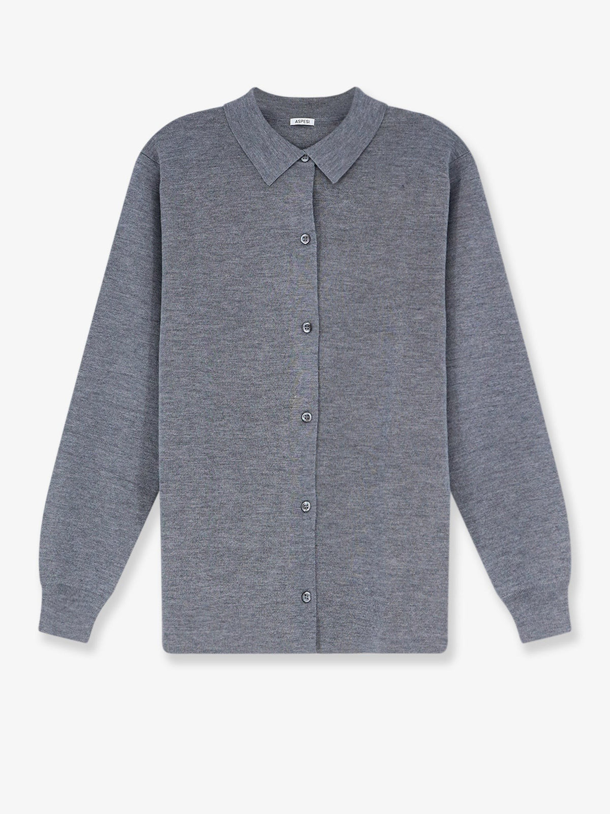ASPESI - Virgin wool cardigan Grey